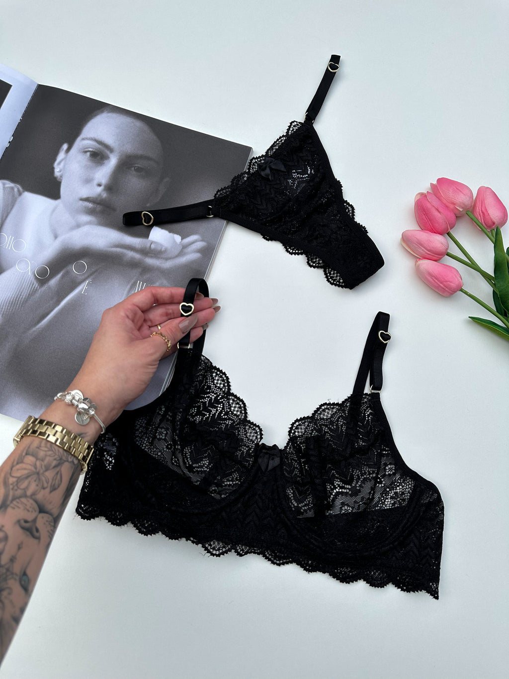 Conjunto Surpreender - Sutiã de Renda com Aro e Calcinha de Fio