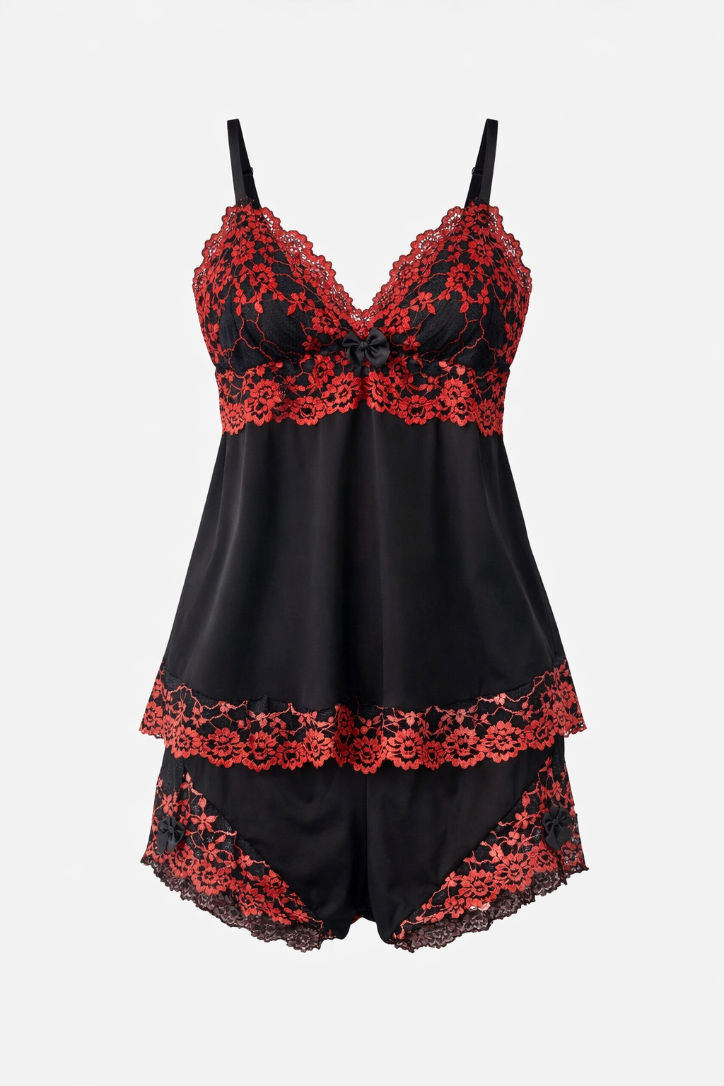 Conjunto Baby-Doll Luxuoso Renda