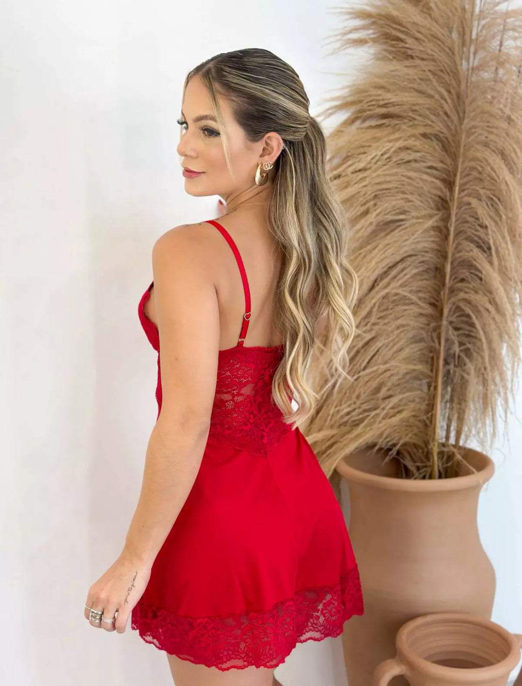 Camisola Encanto Renda com Calcinha