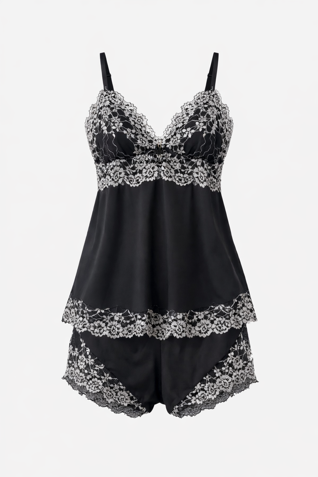 Conjunto Baby-Doll Luxuoso Renda