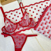 Lingerie Love de Tule - Vermelho