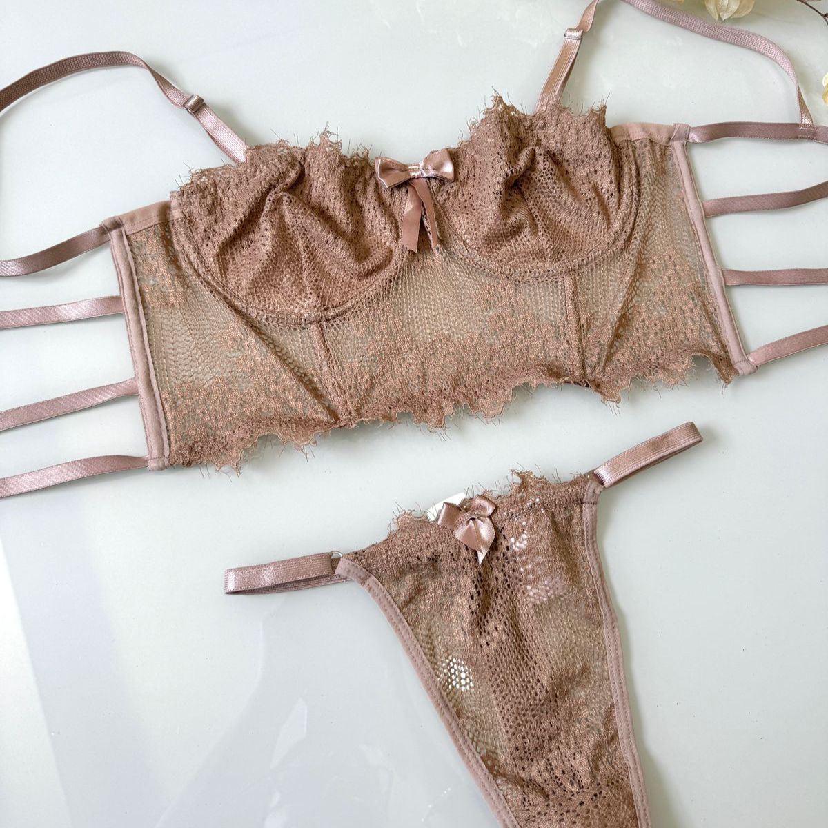 Lingerie Amore Renda - Bege