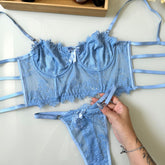 Lingerie Amore Renda - Azul