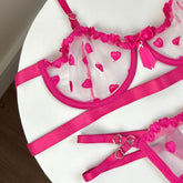 Lingerie Amor Perfeito de Tule - Pink