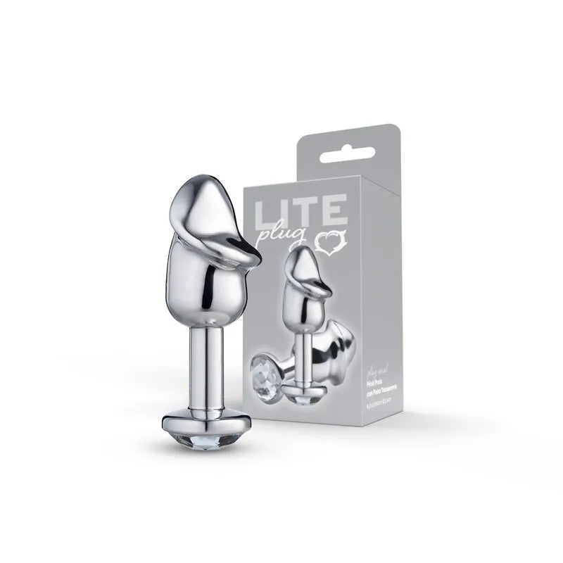 Plug Lite Prata M - Penis com Predra